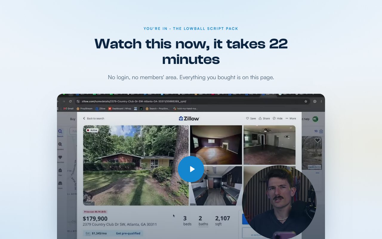 Delivery page preview