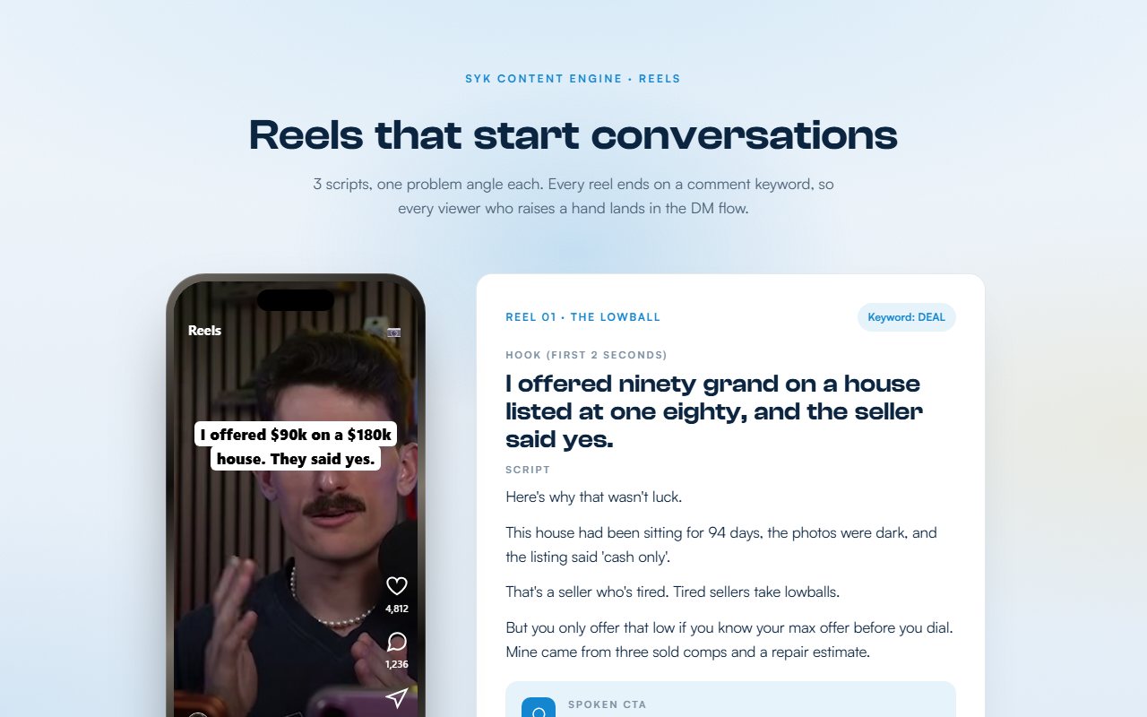 Reel scripts preview